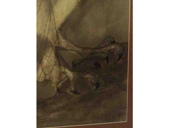 Original multimedia painting of Osprey 'SEAHAWK'