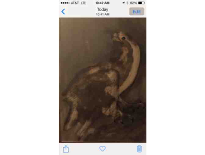 Original multimedia painting of Osprey 'SEAHAWK'