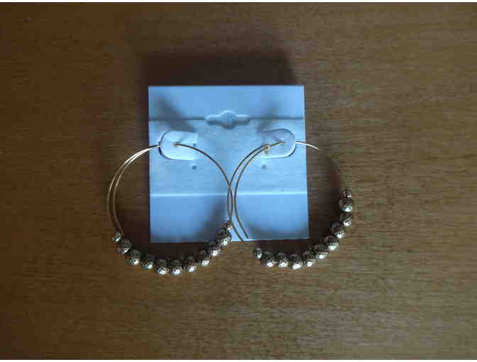 Earrings and Polka Dot Scarf