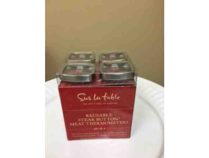 Lodge Cast Iron Skillet, Tovolo Spatulas & Sur La Table Meat Thermometers