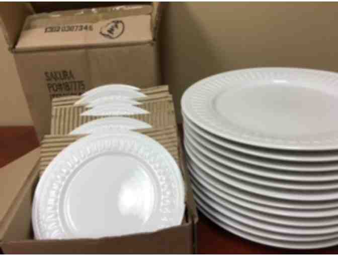 Dinner and Salad Plates (lots of 12 ea.) Majesticware by ONEIDA - Athena (Ariel) pattern