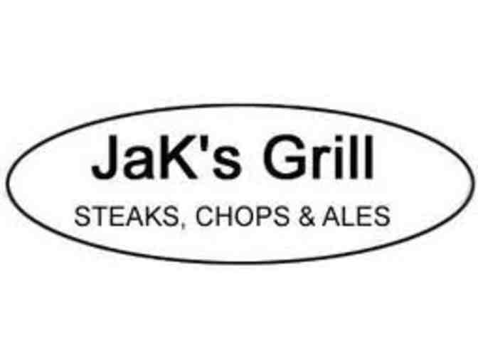 Jak's Grill $50 Gift Certificate & Bottle of Jak's Wine