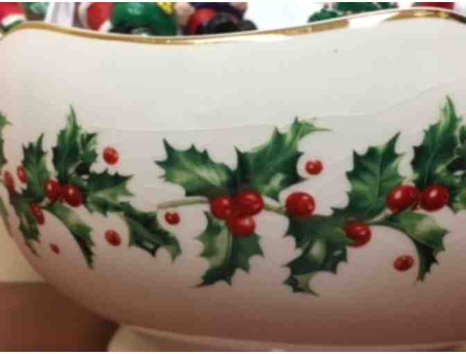 Lenox China Christmas Bowl, Pot Holders & Cheese Spreaders