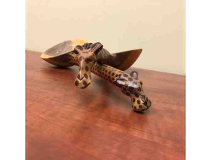 Wooden Giraffle Ladle/Serving Spoons from Africa