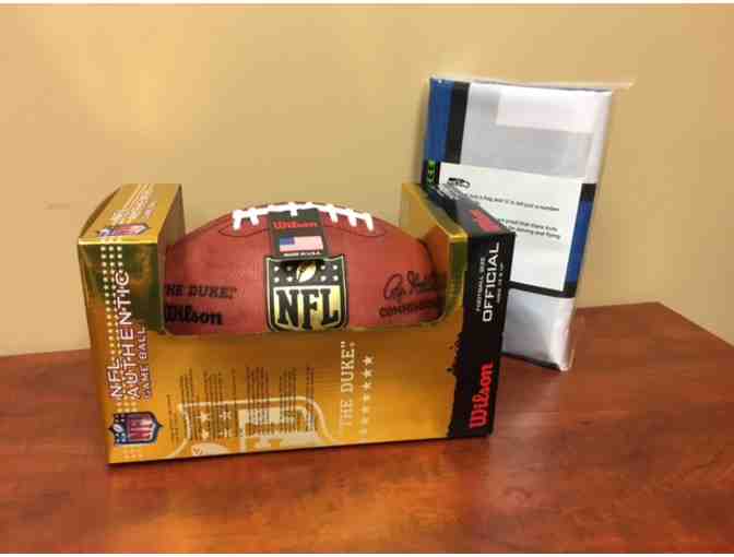 Authentic NFL Game Ball Signed by #54 Bobby Wagner 'NFL Edition' & 12th Man Flag