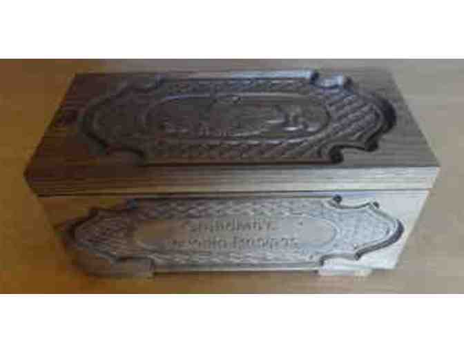 Beautiful Handcarved Walnut Recipe Box