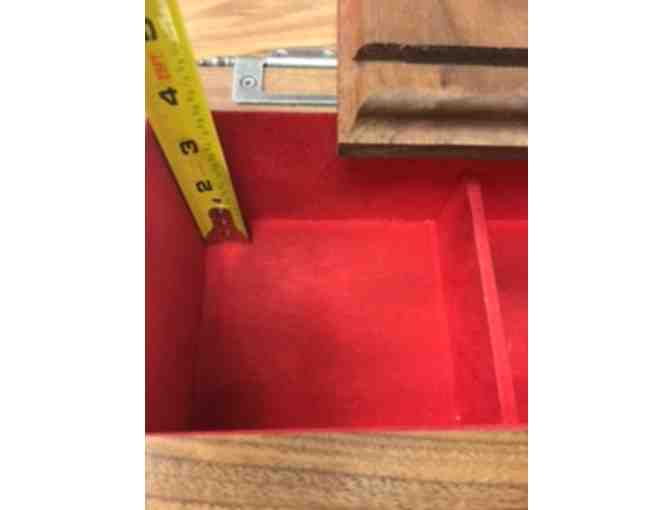 Beautiful Handcarved Walnut Recipe Box