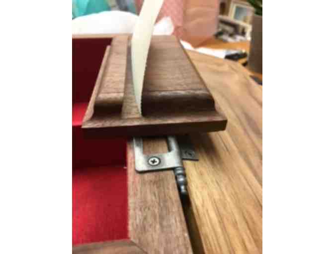 Beautiful Handcarved Walnut Recipe Box