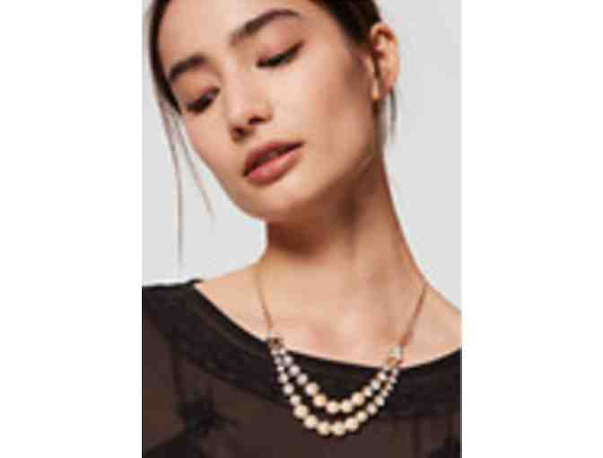 Pearlized Multistrand Necklace *goldtone*