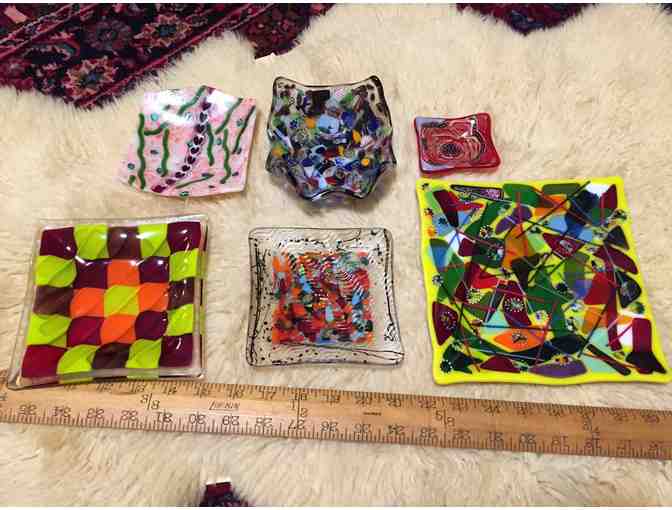 Fused Glass Bright Trays