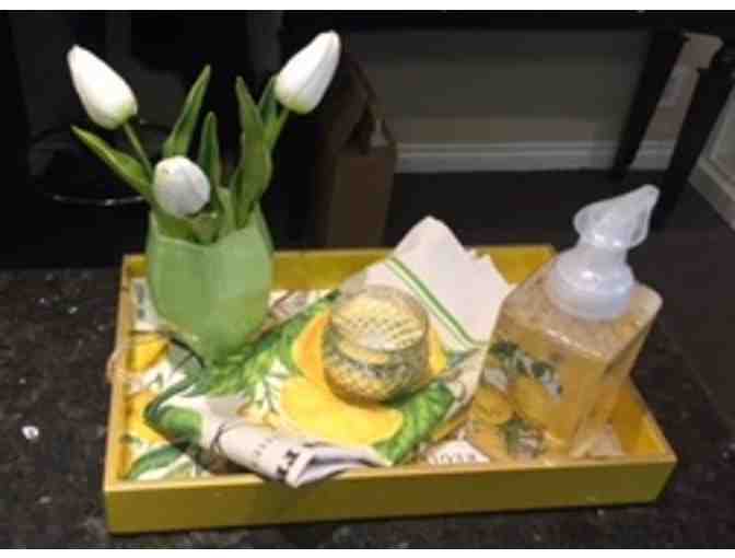 Lemon Basil Themed Collection  - Vase, Tray, Decor and Soap