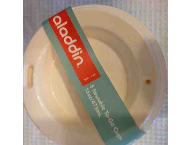 Five Reusable Coffee Cups & 2 bags of Caffe Appassionato Coffee