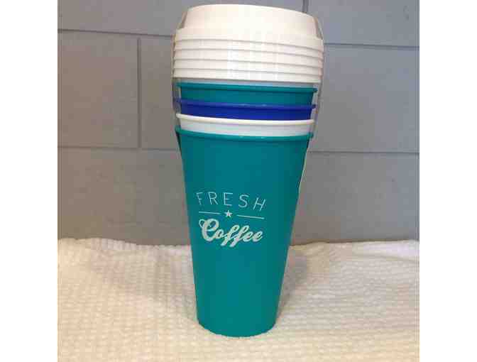Five Reusable Coffee Cups & 2 bags of Caffe Appassionato Coffee