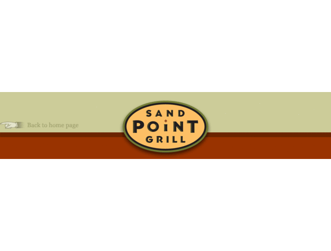 Sand Point Grill- $75 Gift Card