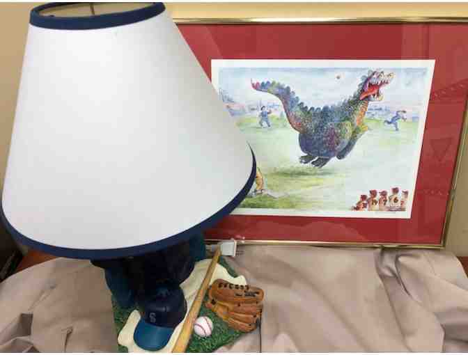Mariners Baseball Bedroom Lamp