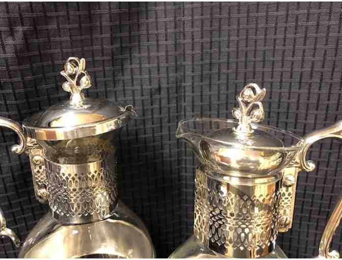 Coffee Carafe with silver plate stand (companion item #286)