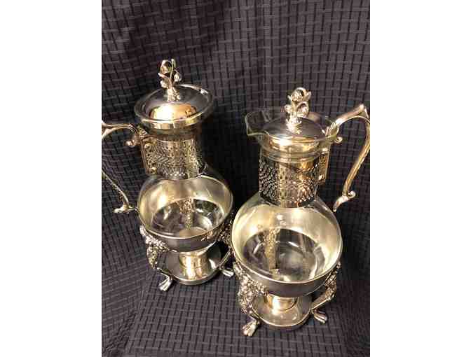 Coffee Carafe with silver plate stand (companion item #286)