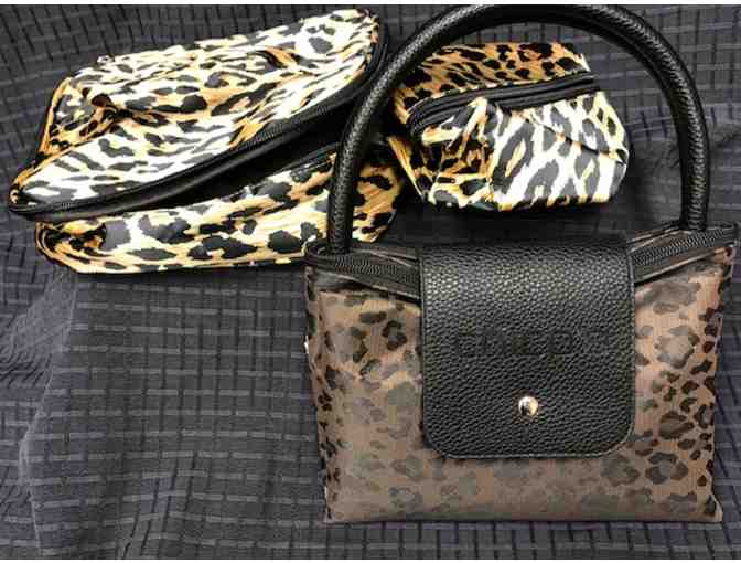 Chico's Shopping Tote and Cosmetic Bags