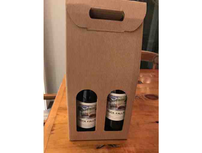 Corkscrew Deluxe Wood Box Set & 2 Bottles of Wine