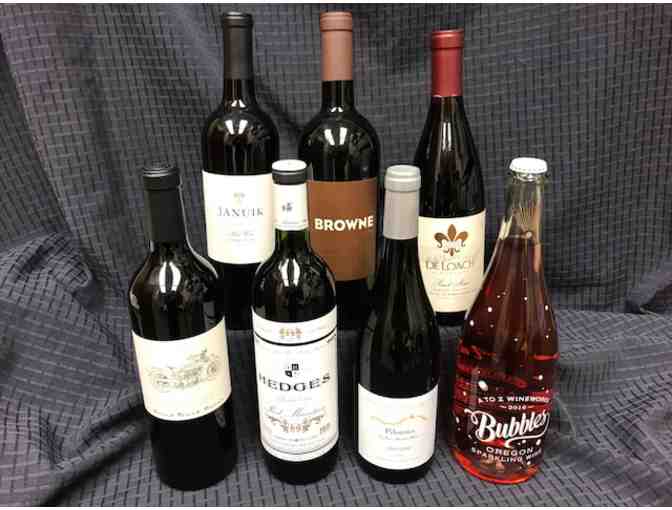 Six Bottles of Red Wine Plus an Oregon Rose Bubbly
