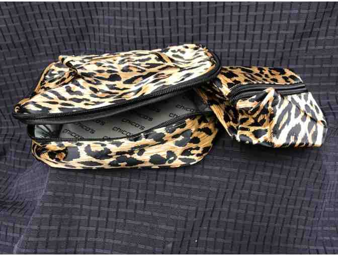 Chico's Shopping Tote and Cosmetic Bags