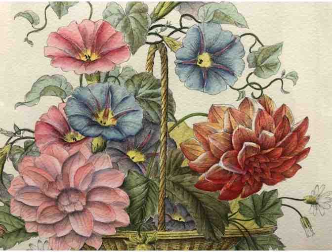 Flowers in a Basket Framed Print