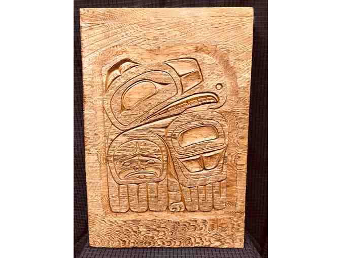 Wood Carving 'Eagle & Beaver' Carved by Jack Zacarda