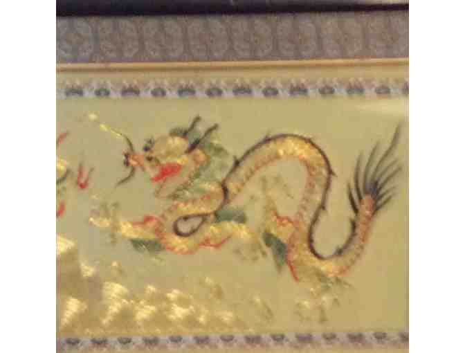 Framed Embroidered Dragons!