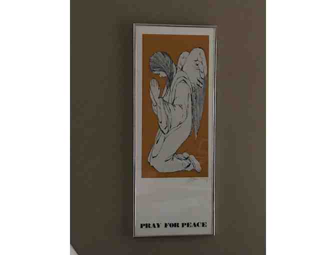 Angel "Pray for Peace" Framed Print - Photo 1