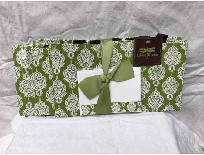 Libby Green Tote Bag Trio with Notecards