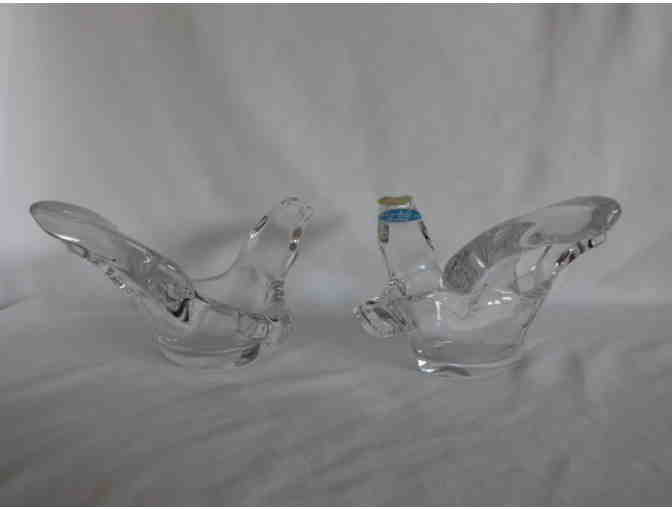 Two French Crystal Birds
