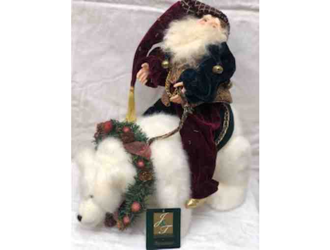 Santa Riding Polar Bear (vintage)