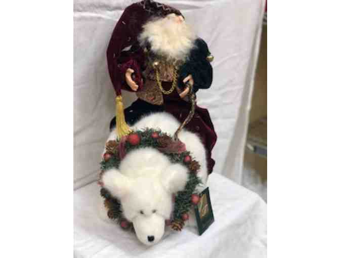 Santa Riding Polar Bear (vintage)