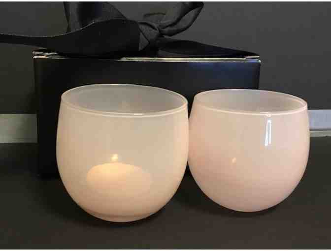 Two glassybaby Drinkers in pale 'Rose' color