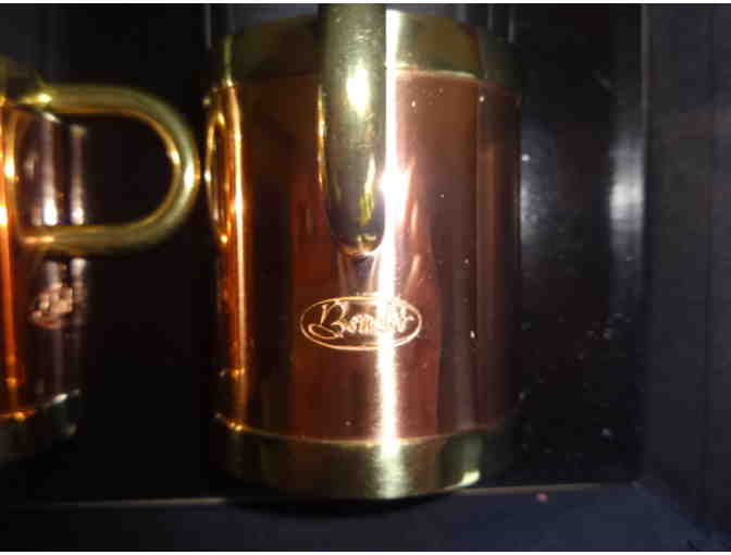 Copper, Brass and Glass Hot Beverage Set