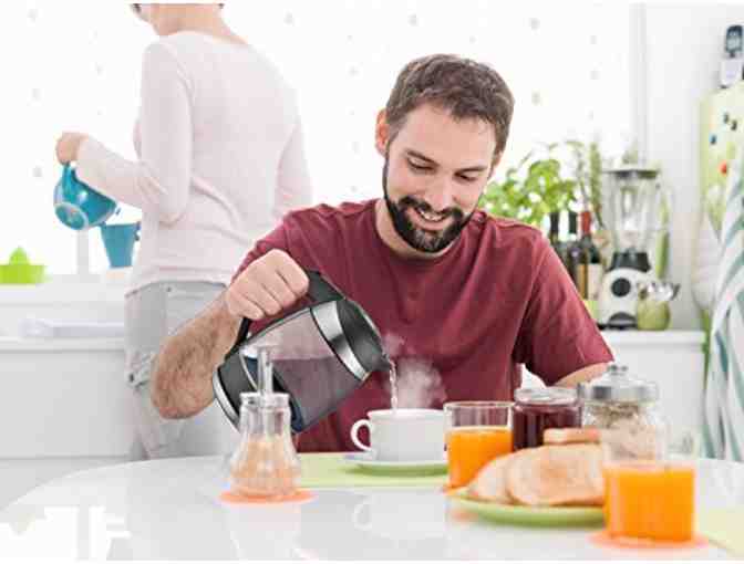 Mueller Austria Electric Kettle Glass Pot Water Heater & Tea Gift Set