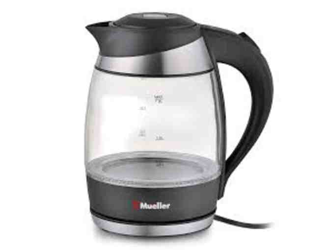 Mueller Austria Electric Kettle Glass Pot Water Heater & Tea Gift Set