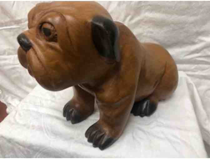 Adorable Carved Wooden Bulldog - **Gonzaga grads**