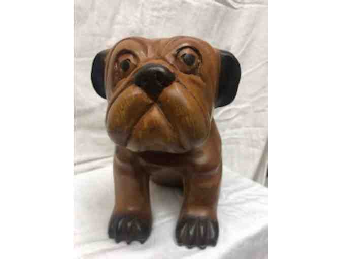 Adorable Carved Wooden Bulldog - **Gonzaga grads** - Photo 3