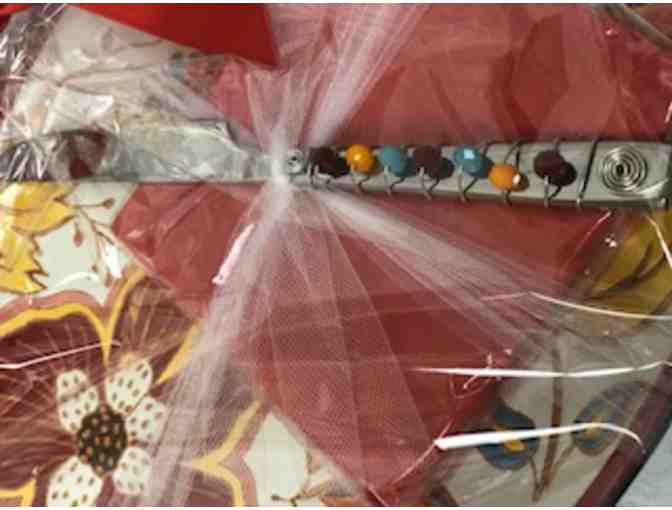 Take a Stand Large Platter with Napkins and a Serving Knife