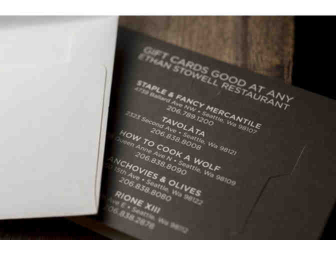 Ethan Stowell Restaurants $100 Gift Card