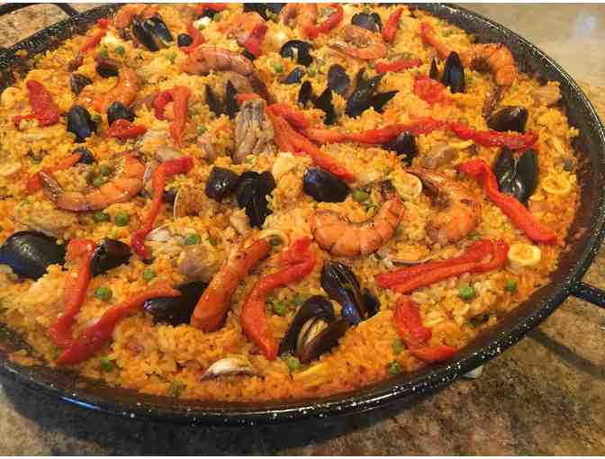 A Paella Dinner for 16 Delivered to Your Home!