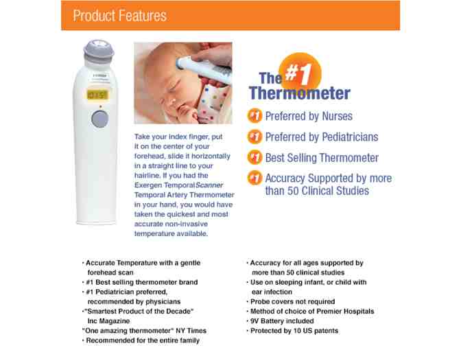 Exergen Temporal Artery Thermometer for Home Use