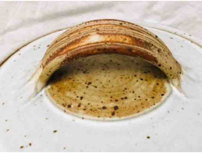 Asian Influence Ceramic Pot with Handles  and Lid