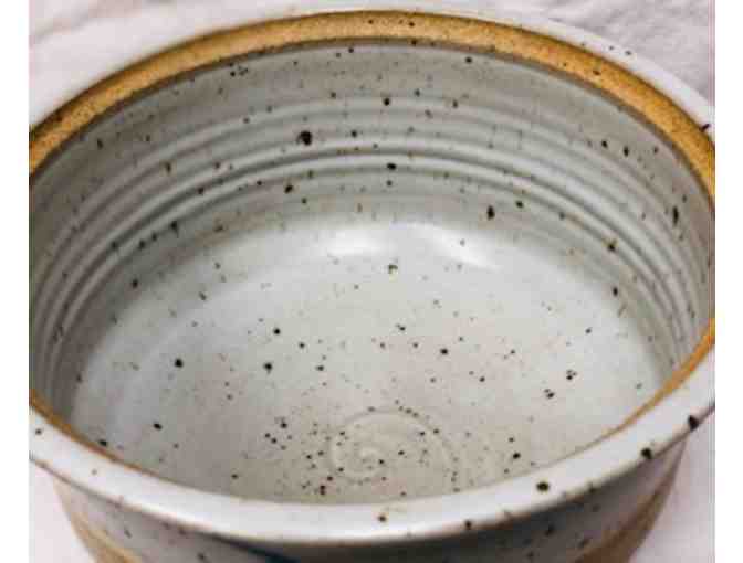 Asian Influence Ceramic Pot with Handles  and Lid