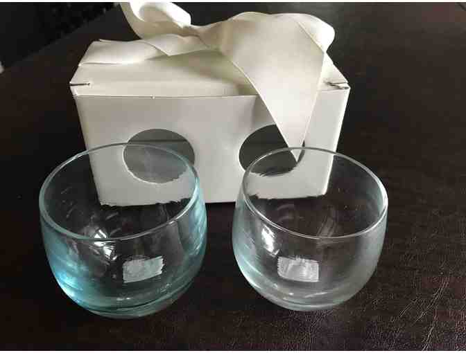 Set of 2 clear glassybaby drinkers