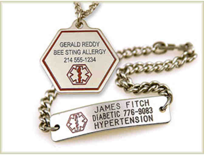 Medical ID Engraved Bracelet or Necklace