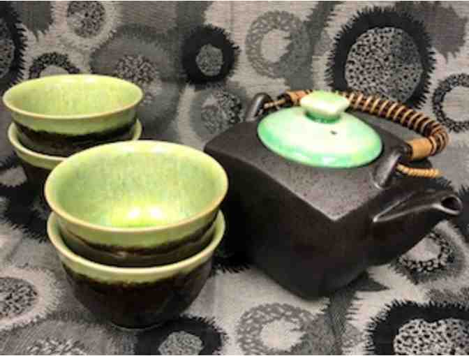 Unique shaped Kotobuki Tea set with Canister