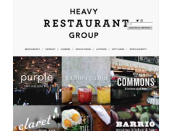 Heavy Restaurant Group- $50 Gift Card