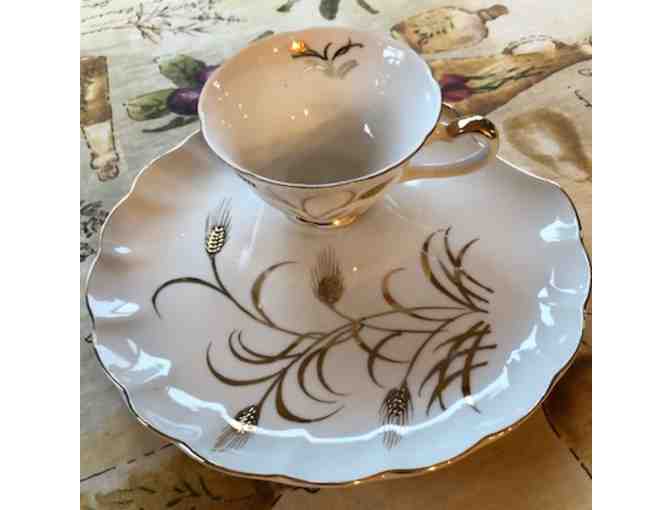 Hostess Set - Wheat pattern snack plate and tea cup